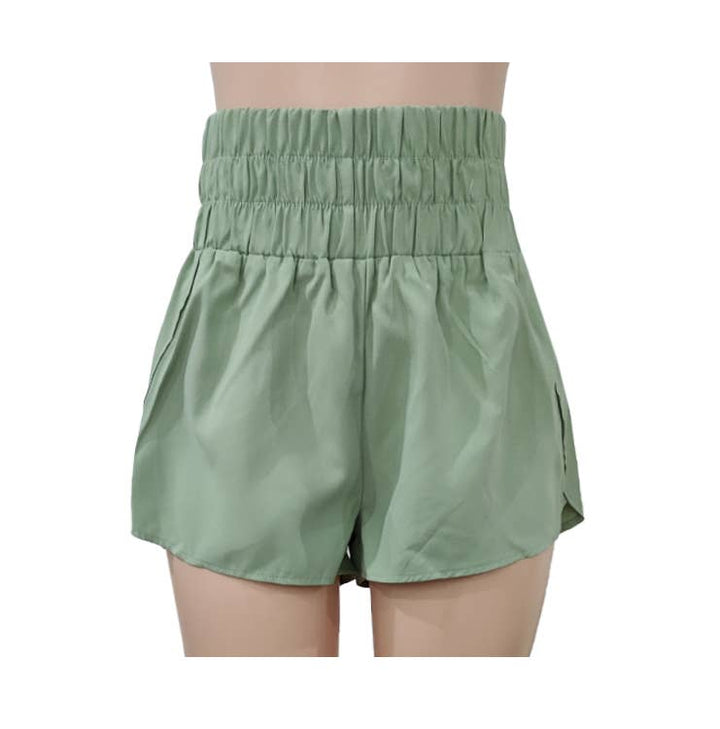 Elastic waist running shorts
