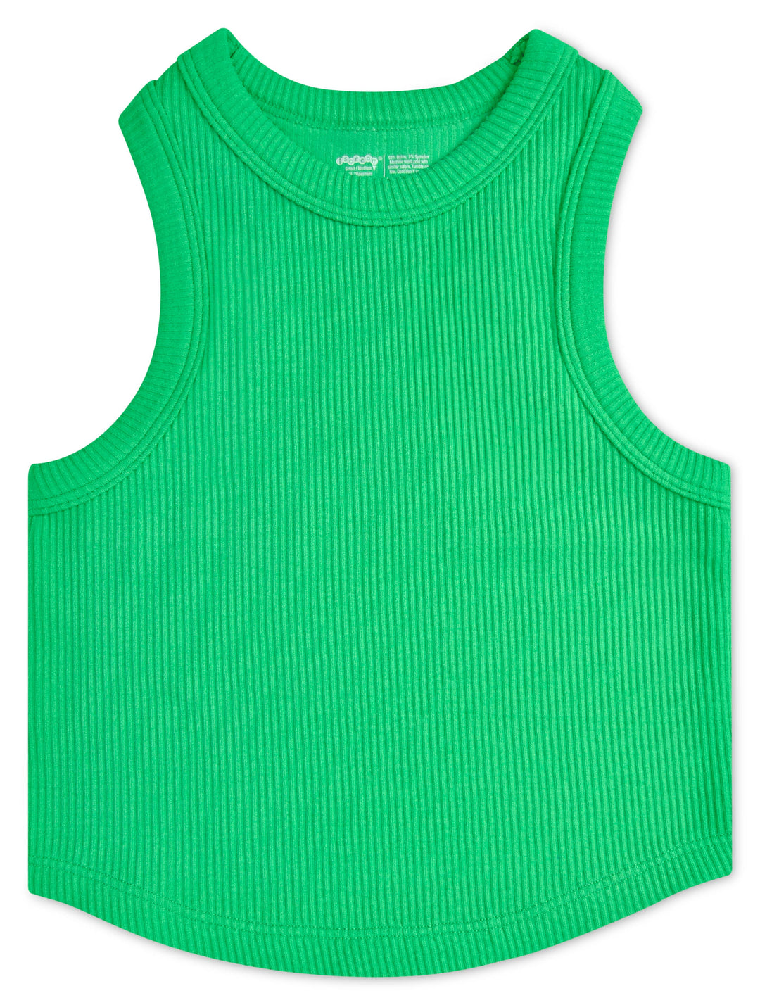 GLAM GREEN CROPPED RIBBED RACERBACK TANK TOP (SM/MED)
