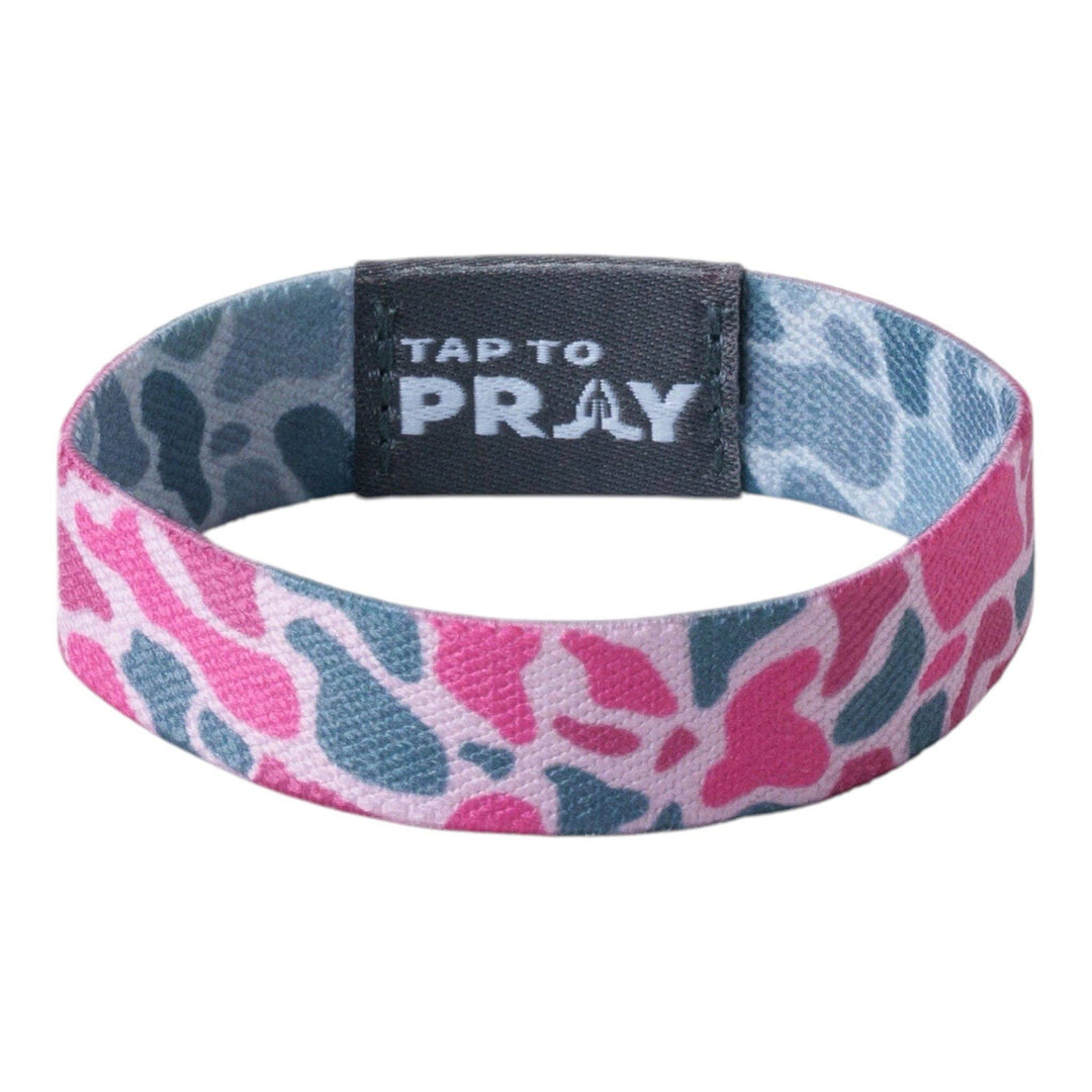 Versible - Tap To Pray® Wristband – River Rock Camo - Pink &amp; Ash