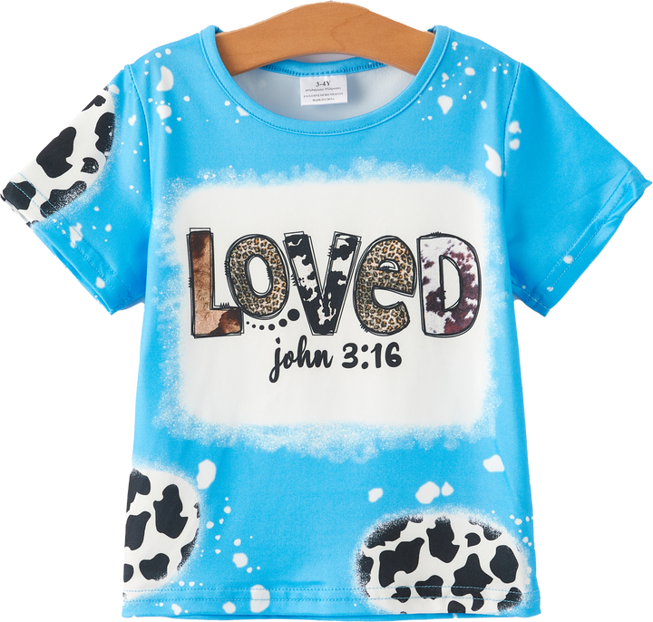 Baby Girl  Bleached Short Sleeve T-shirt Top