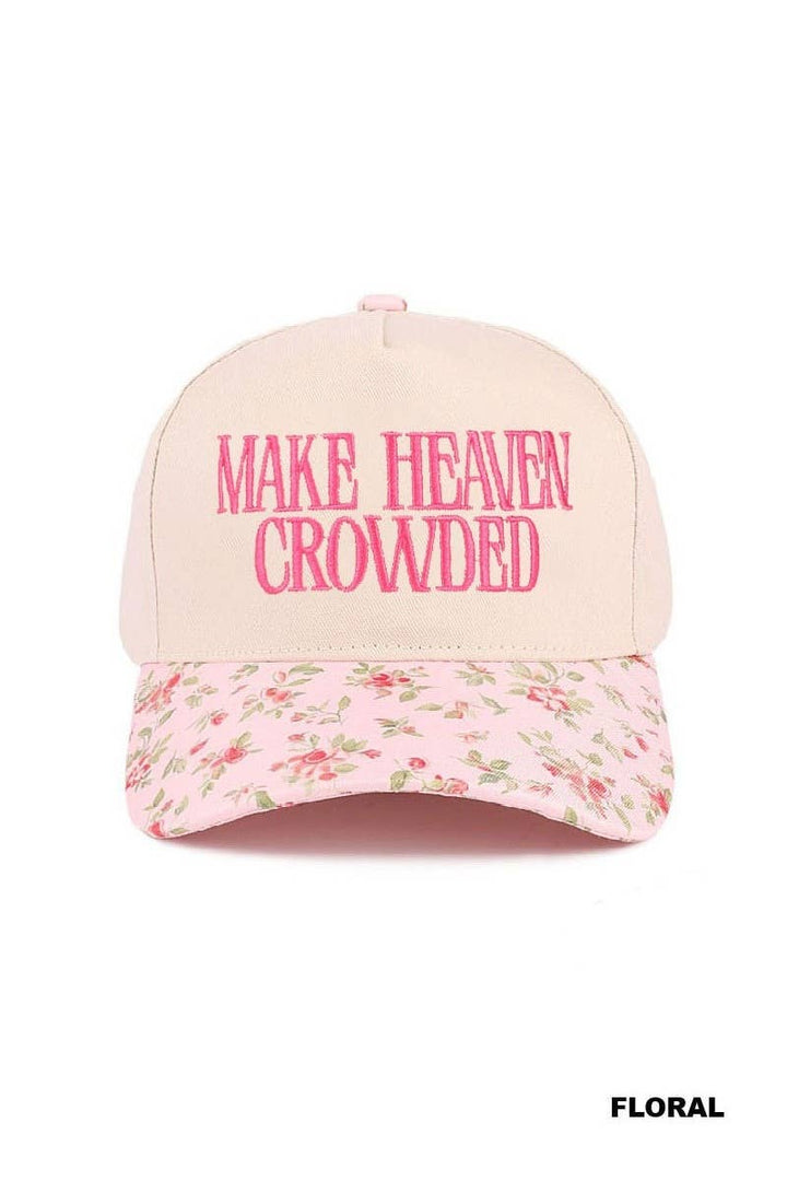 Make Heaven Crowded Two-tone Canvas Cotton Cap