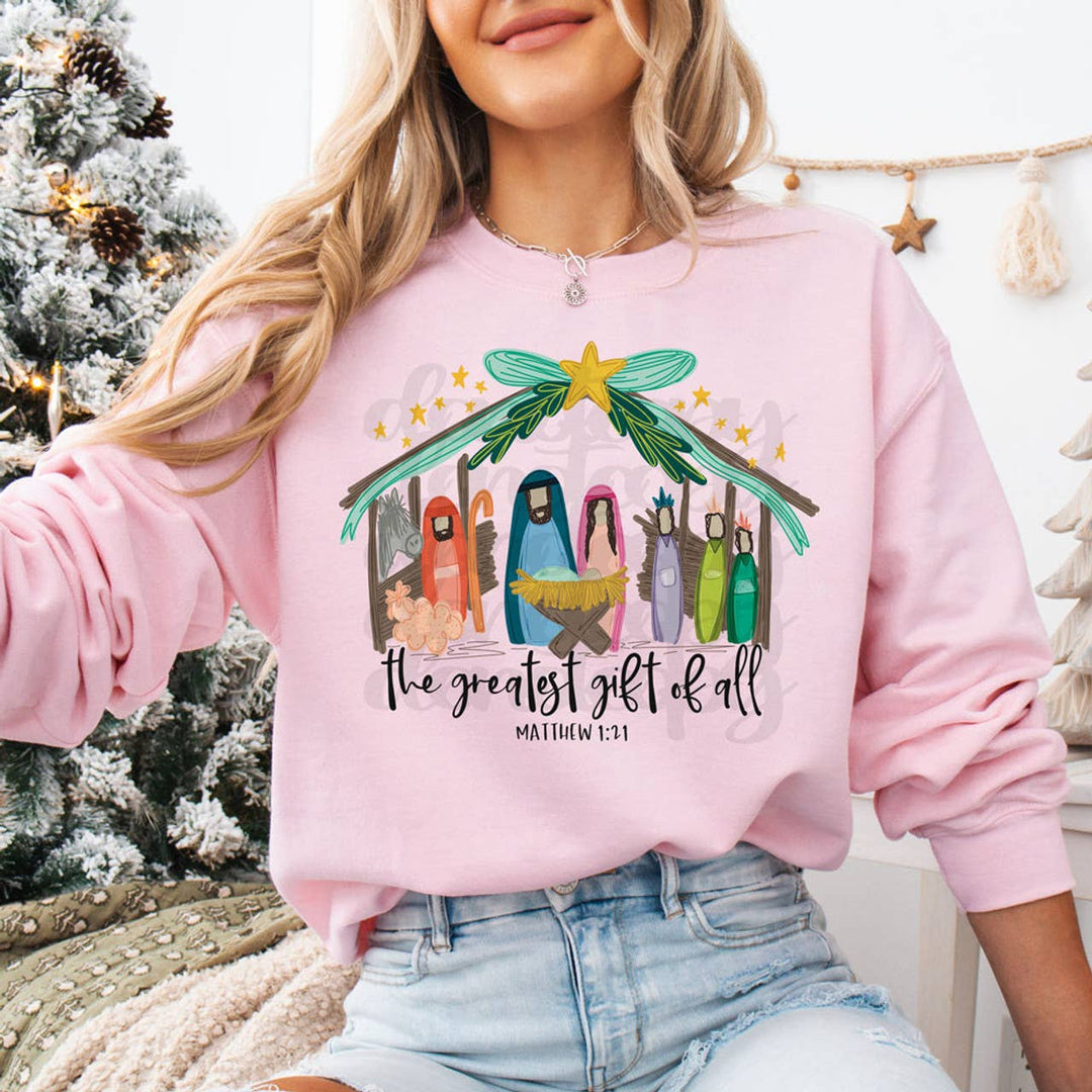 Trendy Transfers - The Greatest Gift Of All Nativity DTF Heat Transfer