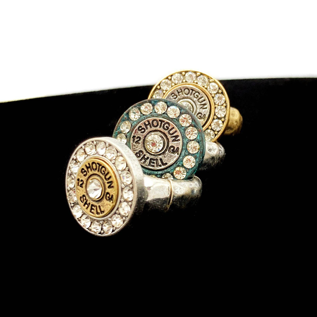 Lunar Deer - 12 GA Shotgun Bullet Shell Rhinestone Stretch Ring