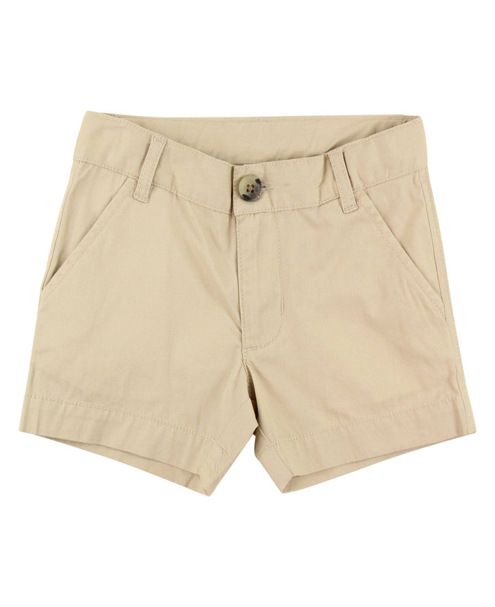 RuffleButts - Boys Khaki Stretch Chino Shorts
