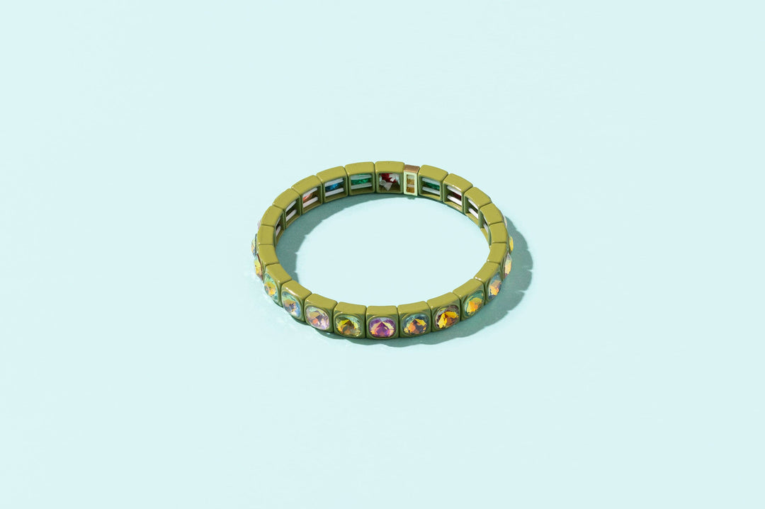 Taylor Elliott Designs - Enamel Stretch Bracelet - Earth Tone Colors -