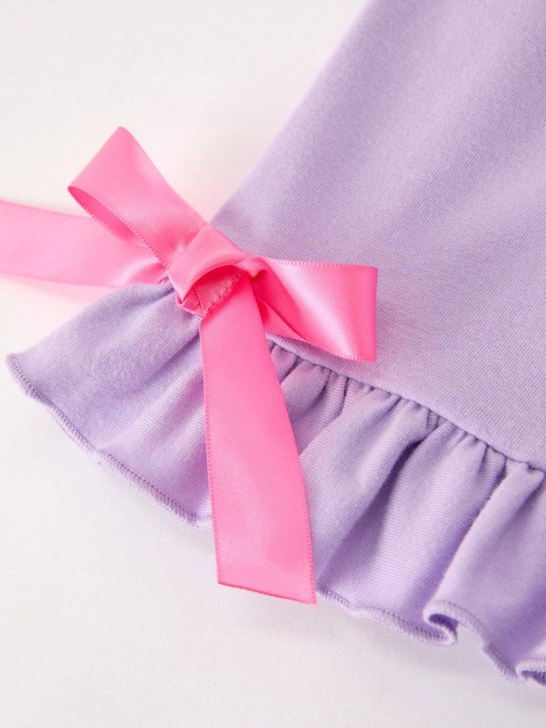 Back To School Crayon Bow Girls Ruffle Shorts Set