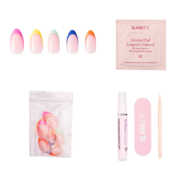Glamnetic - Sprinkles Press-On Nails | Short Almond | Bright Multicolor