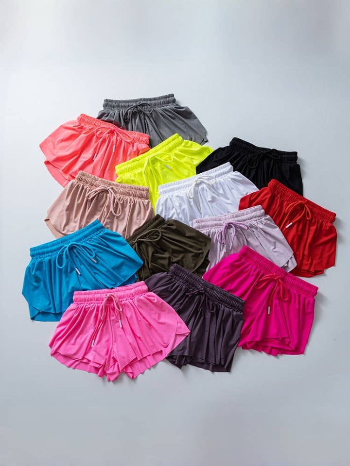 Rosa Clothing - Flowy Athletic Shorts for Women Workout Running Gym