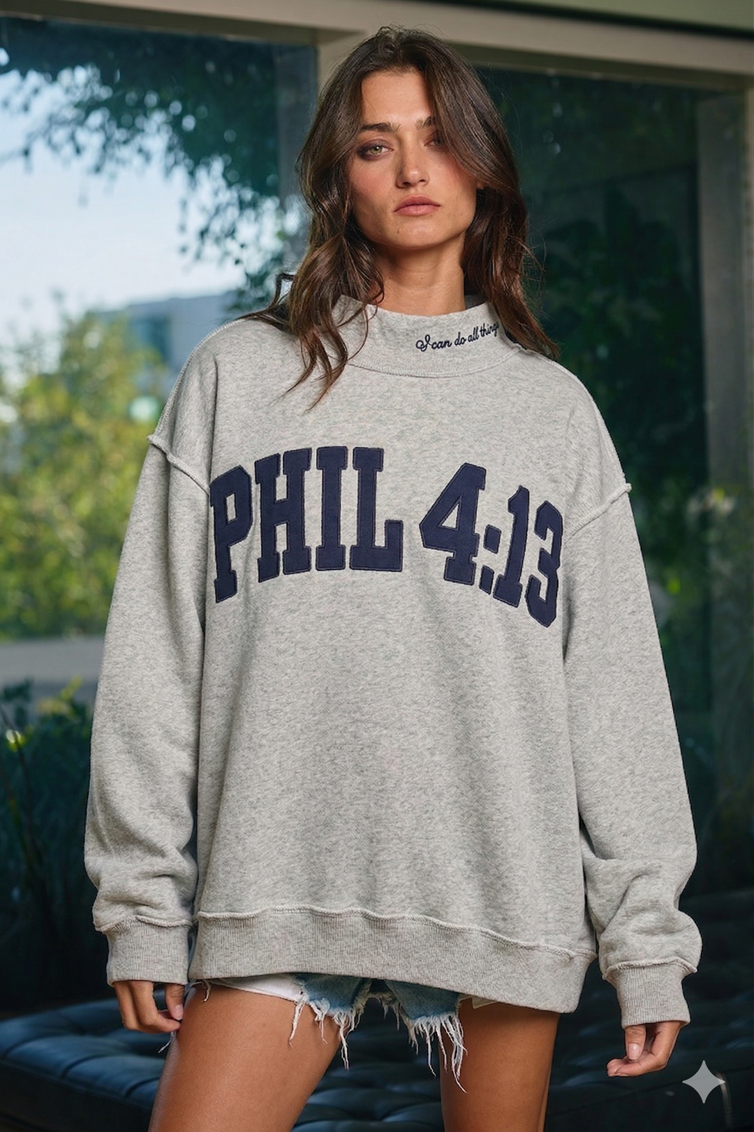 BUCKETLIST INC - IT2594E-PHIL413 | PHIL 4:13 Mock-Neck Sweatshirt