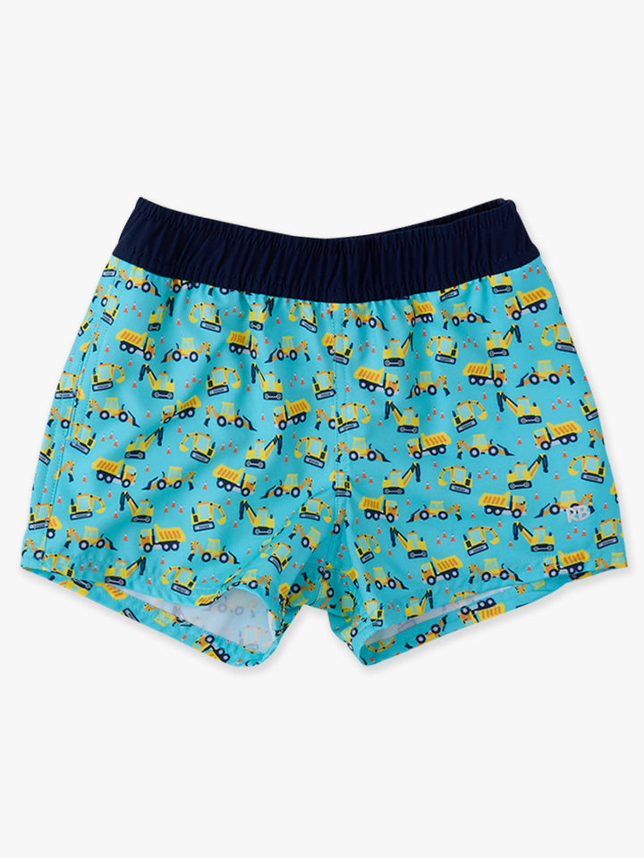 RuffleButts - Boys Under Construction Performance Court Shorts
