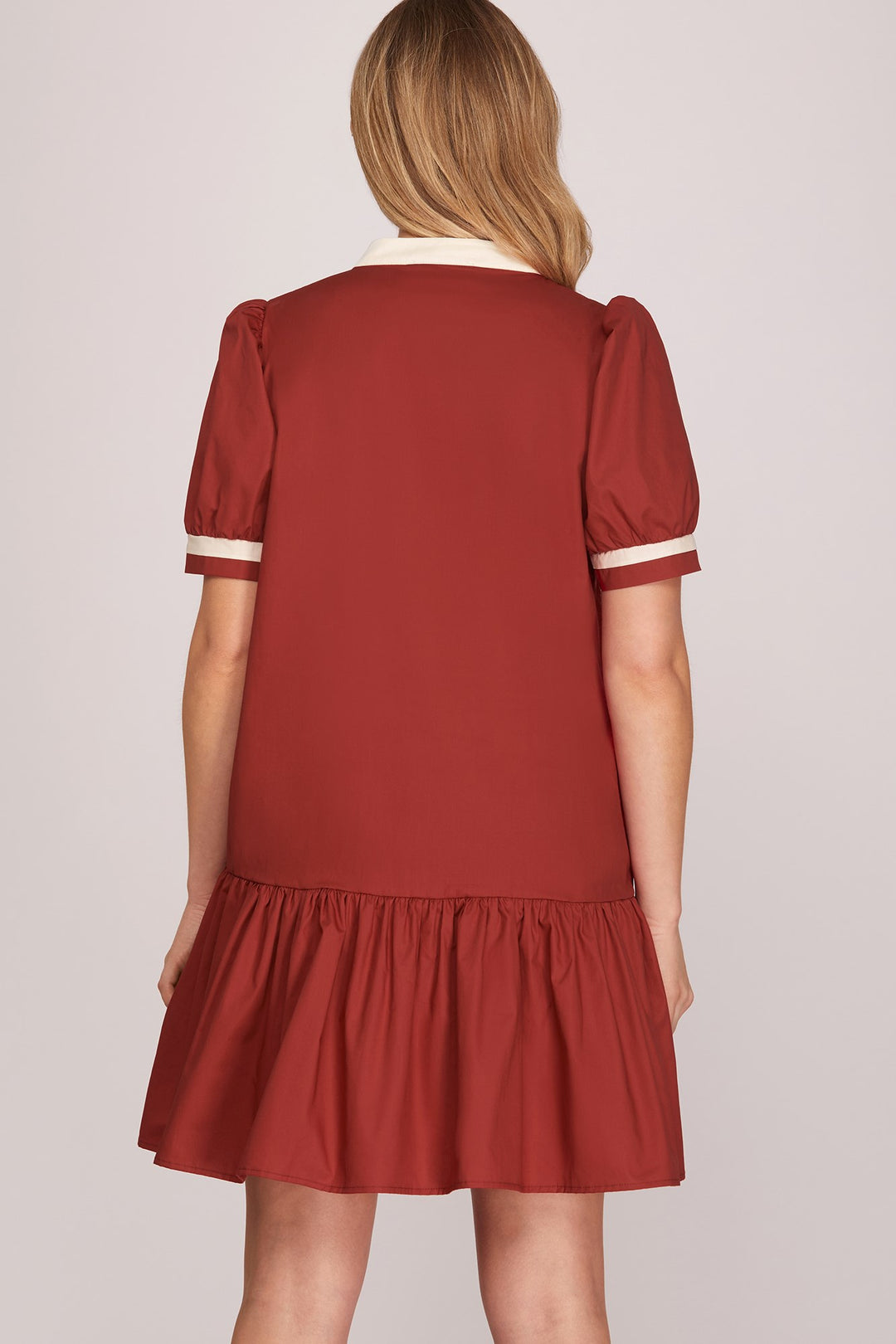 SHORT SLEEVE GAME DAY MINI DRESS WITH POCKETS