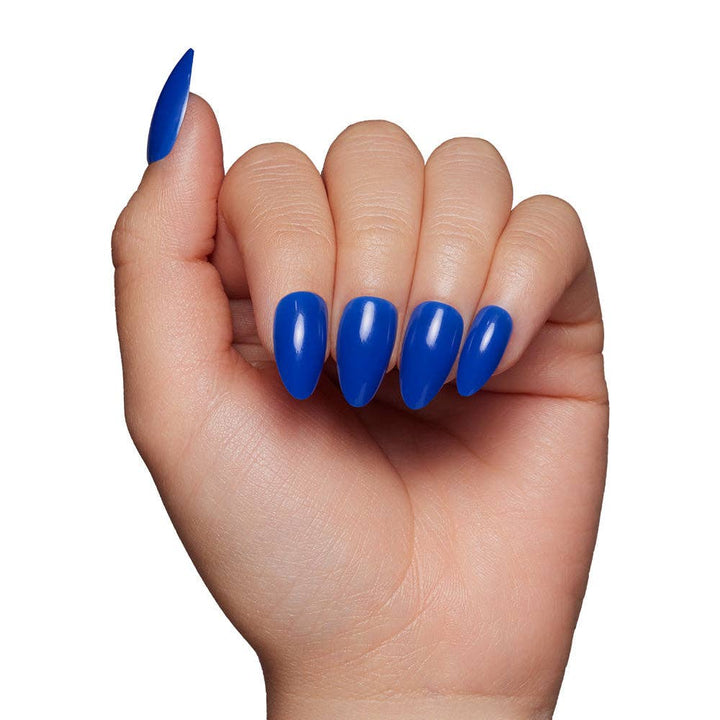 Glamnetic - Cobalt Blue Press-On Nails | Solid Nail| Short Almond Length