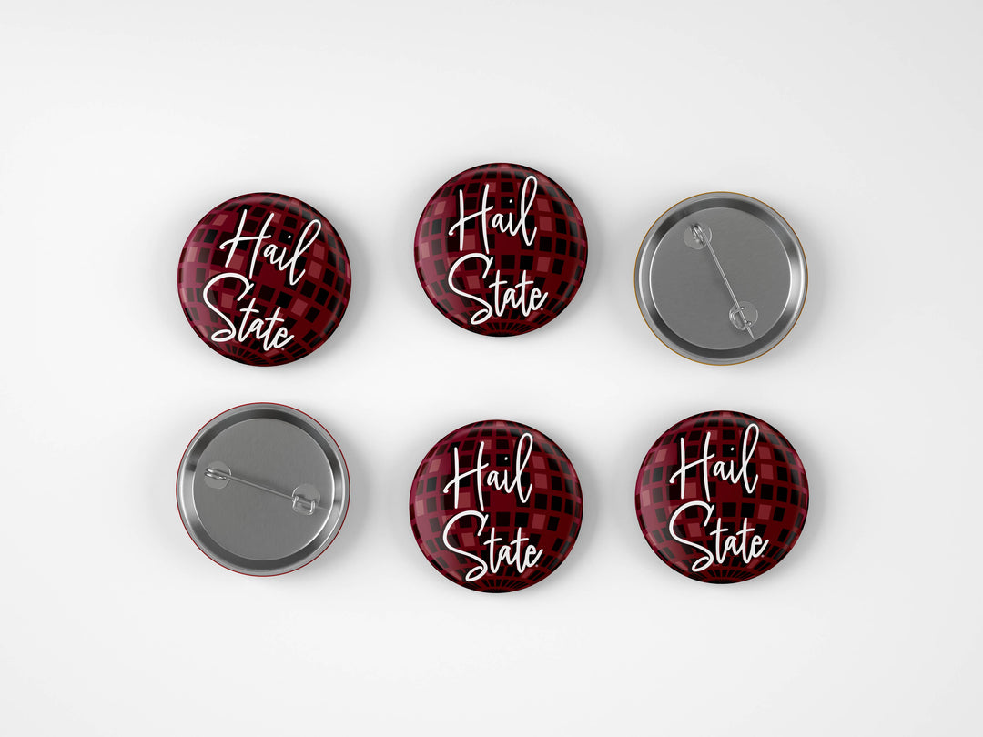 Mississippi State Hail State Disco Button