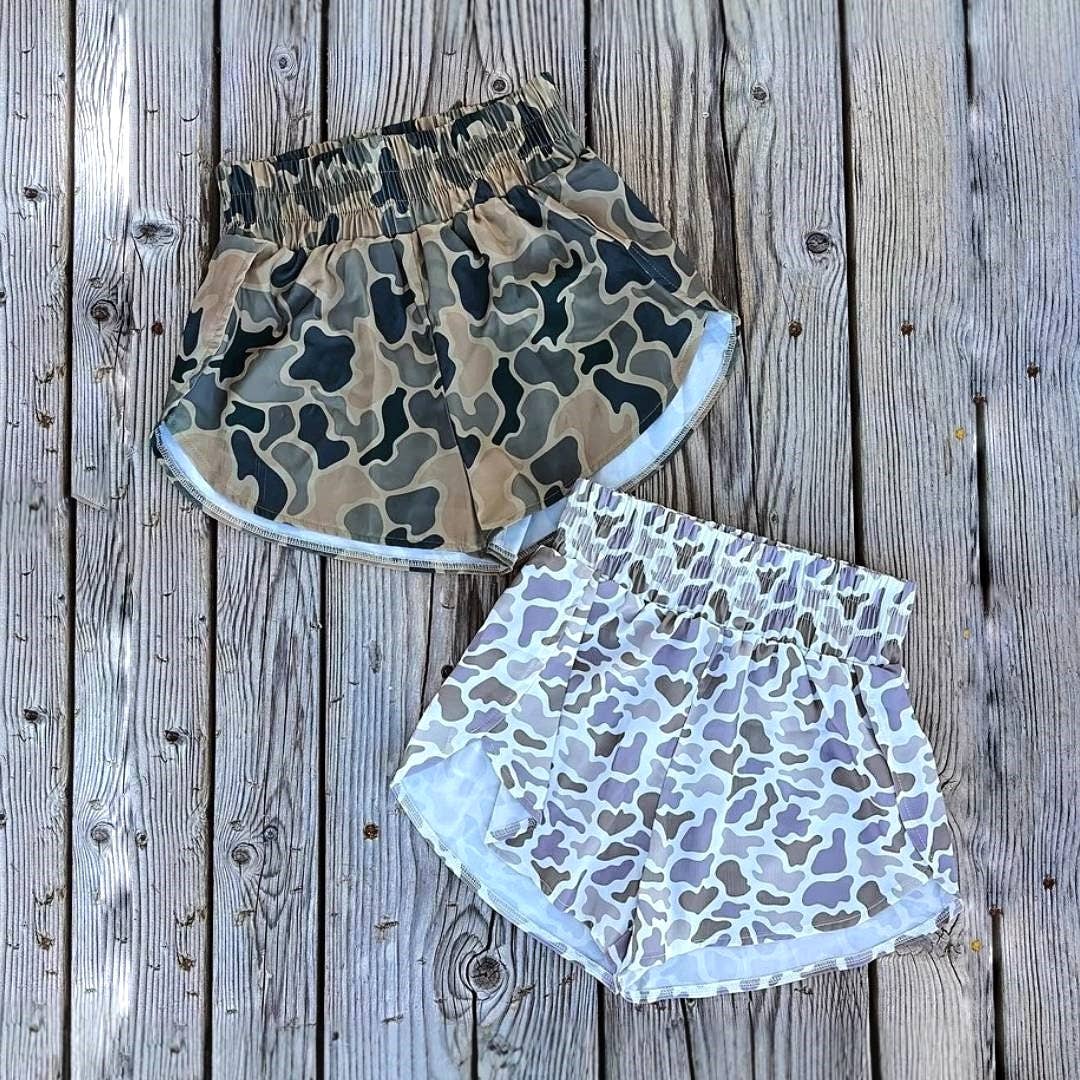 Rosa Clothing - Elasticated Camouflage Digital Print Shorts