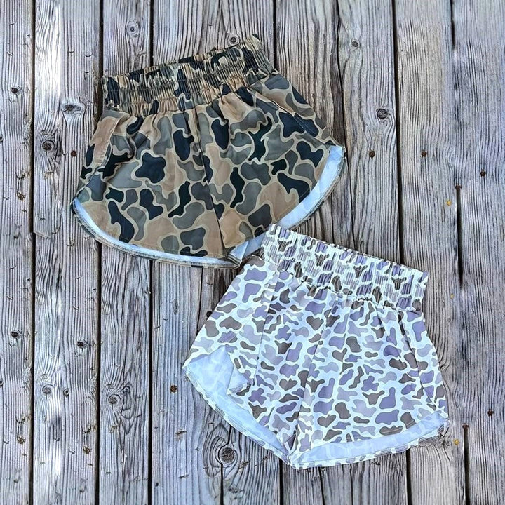 Rosa Clothing - Elasticated Camouflage Digital Print Shorts