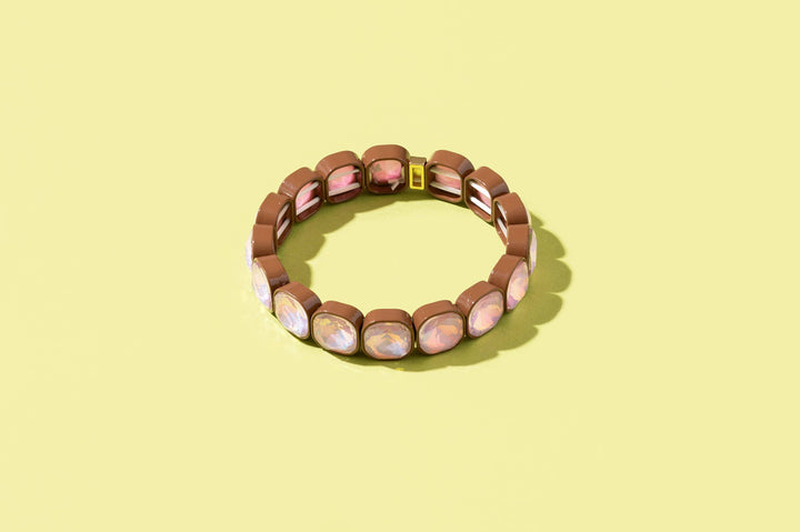 Taylor Elliott Designs - Enamel Stretch Bracelet - Earth Tone Colors -