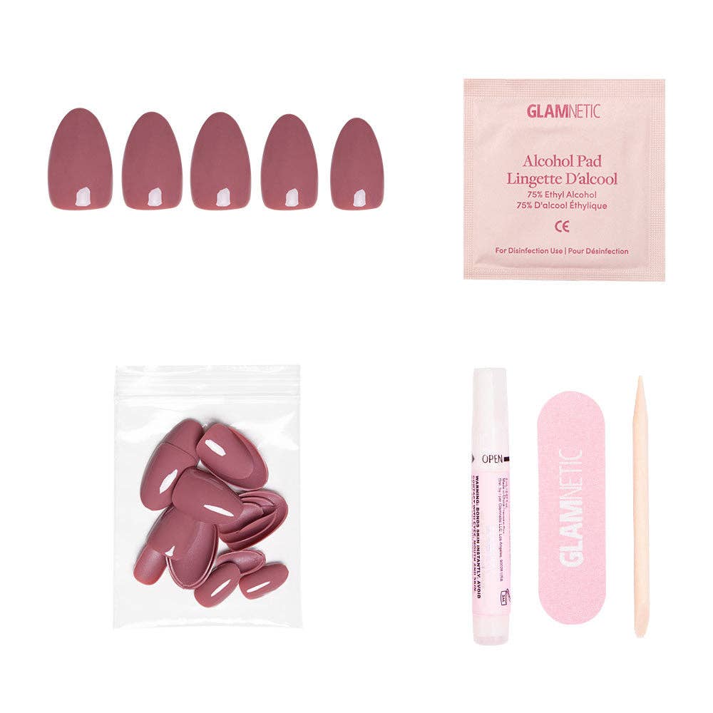 Glamnetic - Fall Mauve Press-On Nails | Fall Solids | Short Oval