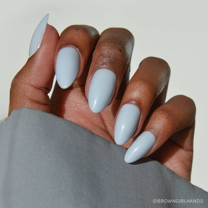 Glamnetic - Blueberry Milk Press-On Nails | Short Almond Spring Blue