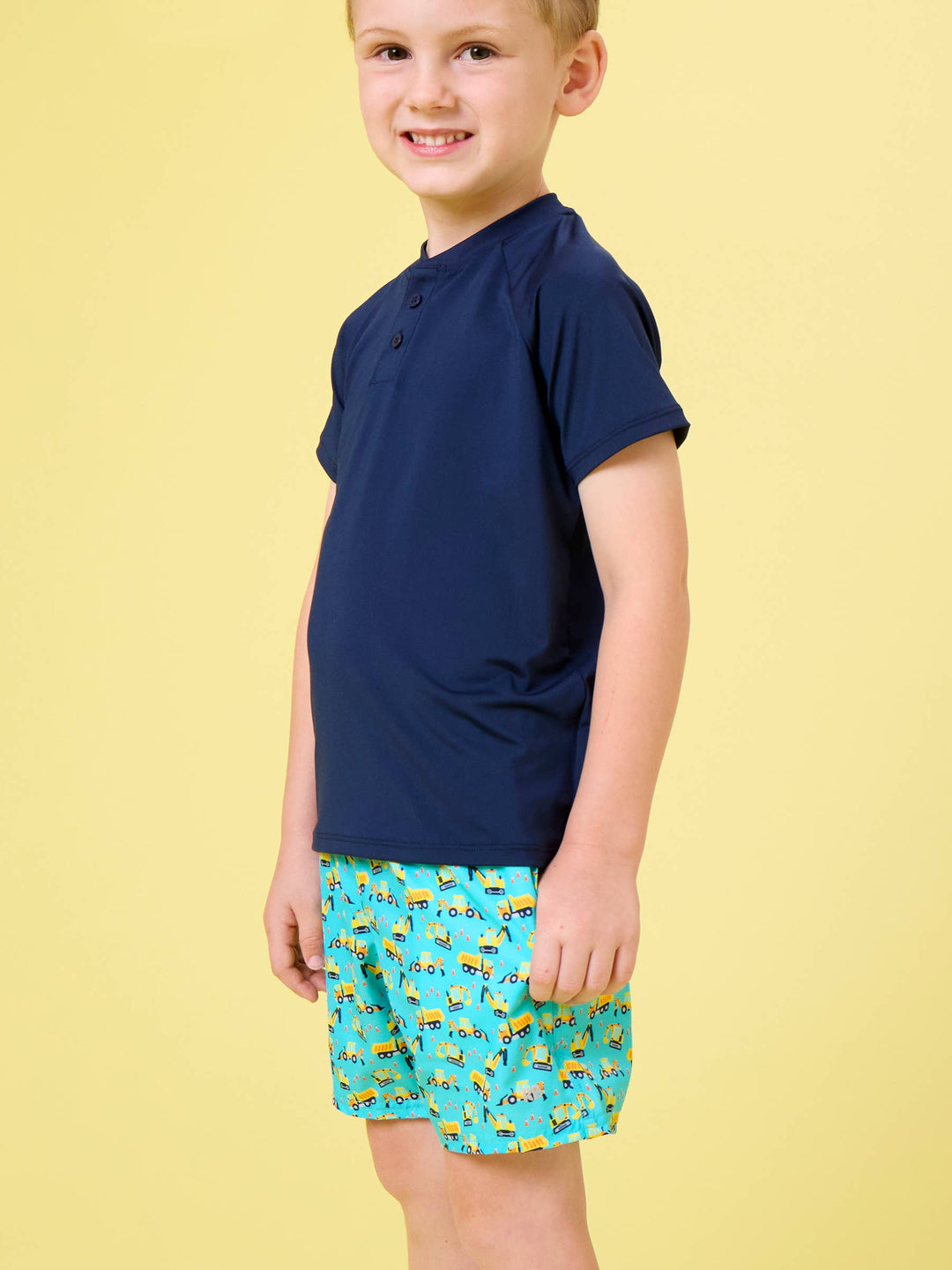 RuffleButts - Boys Under Construction Performance Court Shorts