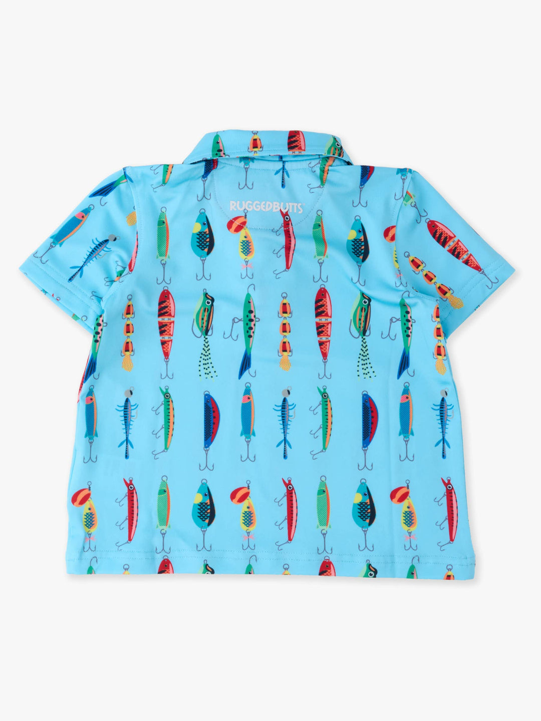 RuffleButts - Boys Gone Fishin Knit Short Sleeve Performance Polo