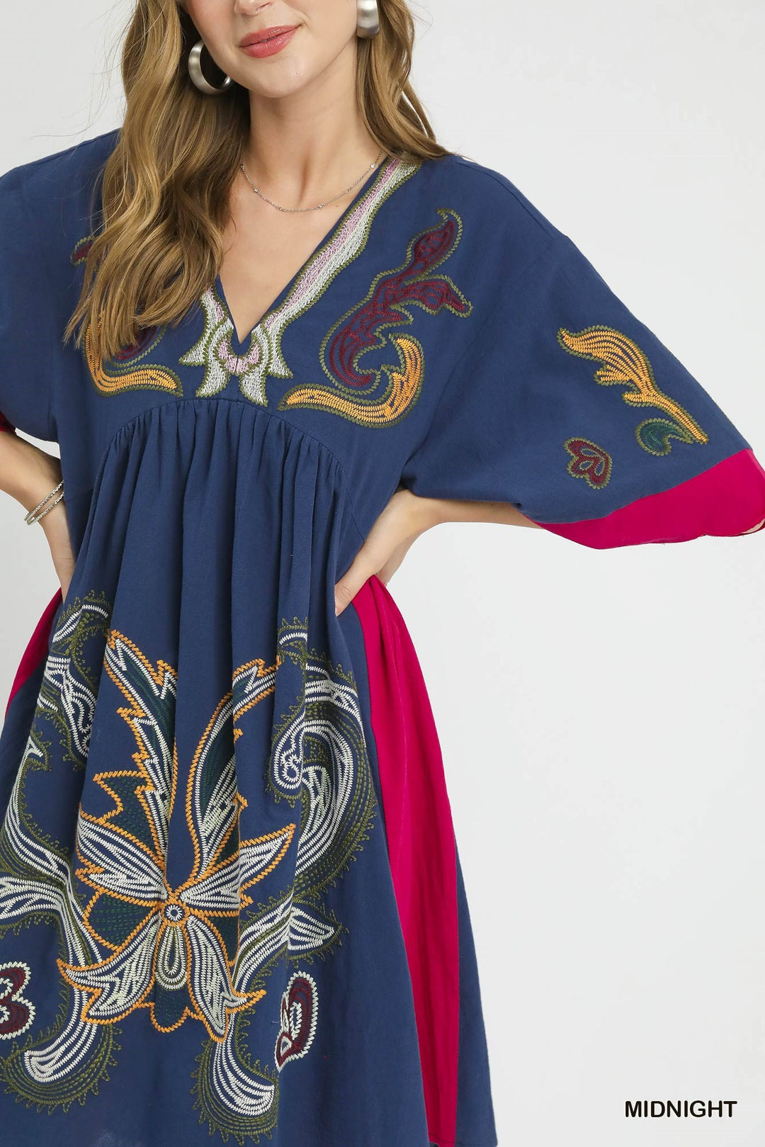 UMGEE EXCLUSIVE  Embroidered Boho Tunic Dress
