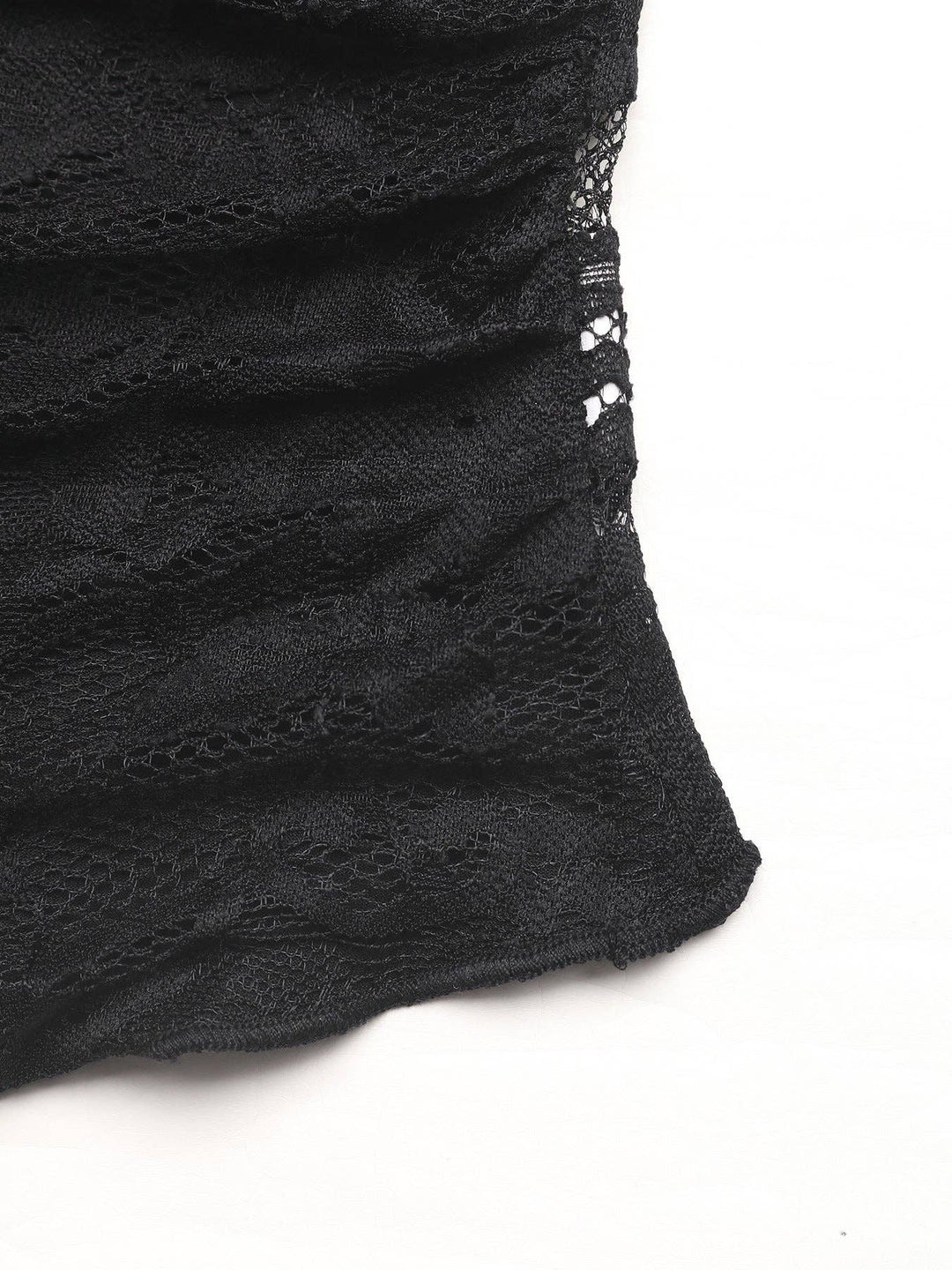 Summer Lace-Back Sheer Tee Slim  Trendy Top