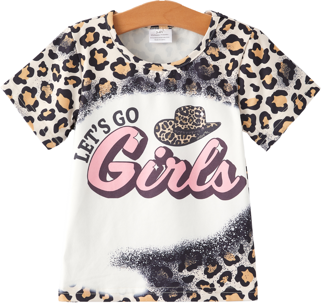 Baby Girl  Bleached Short Sleeve T-shirt Top