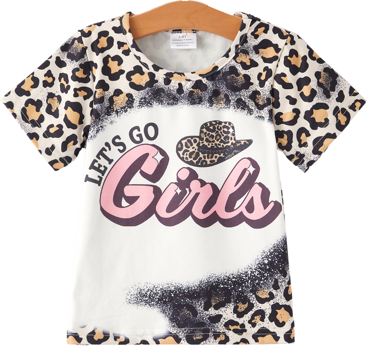 Baby Girl  Bleached Short Sleeve T-shirt Top