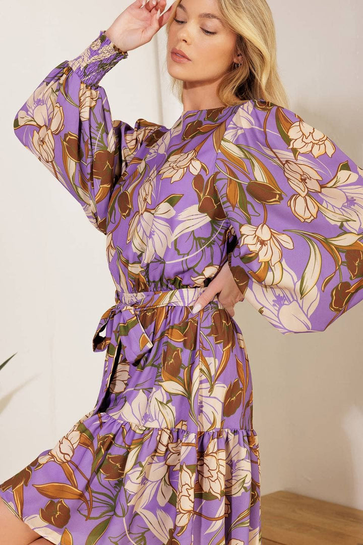 FLYING TOMATO - A printed woven mini dress - ID21567