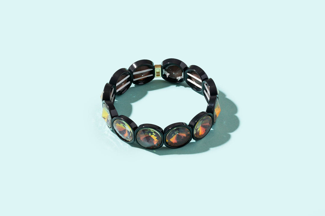 Taylor Elliott Designs - Enamel Stretch Bracelet - Earth Tone Colors -