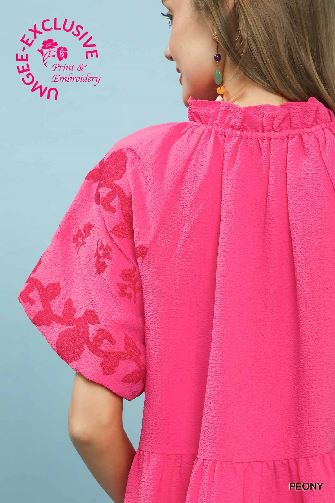 UMGEE EXCLUSIVE Embroidered Tiered Dress