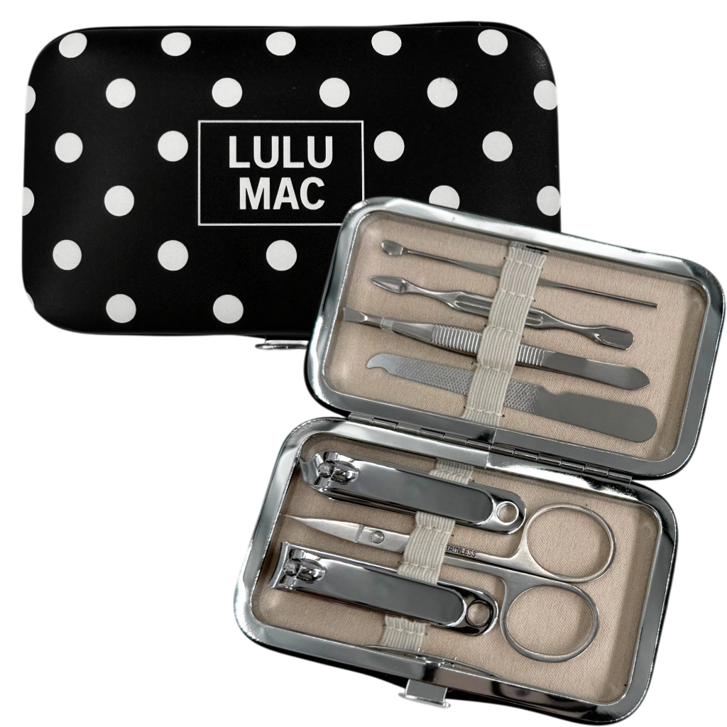 LULU MAC - MCPD- Black/White Dot Manicure Set