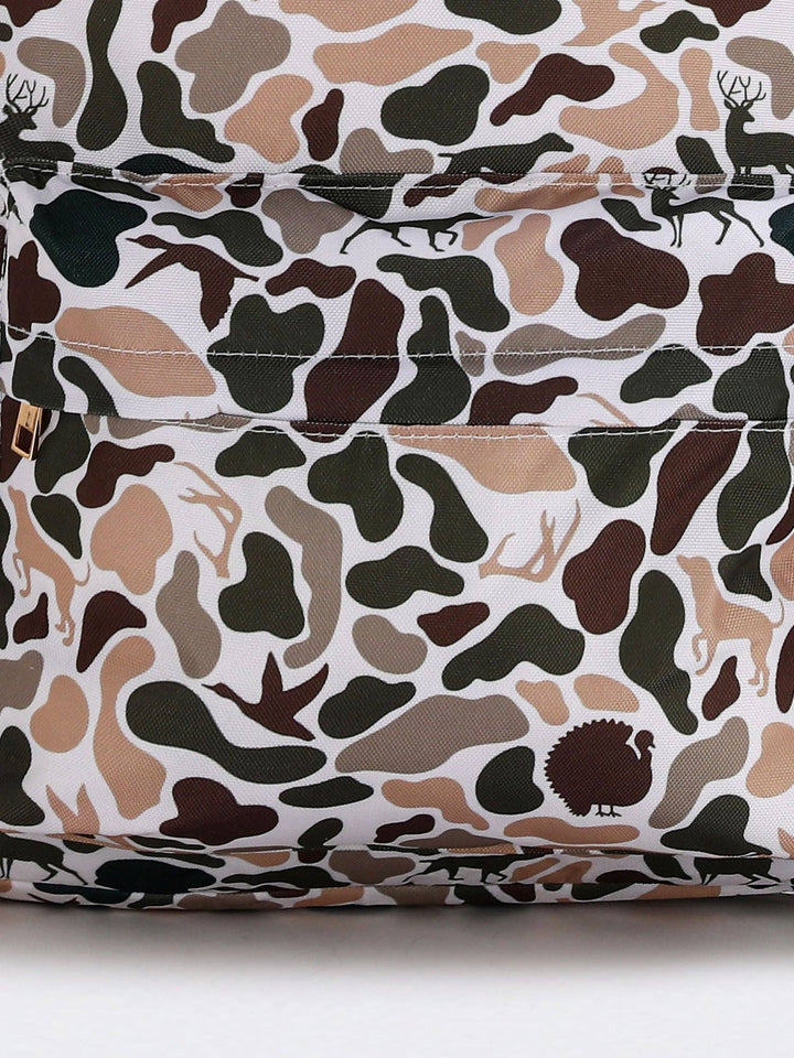 Deer Hunting Print Kids Canvas Backpack