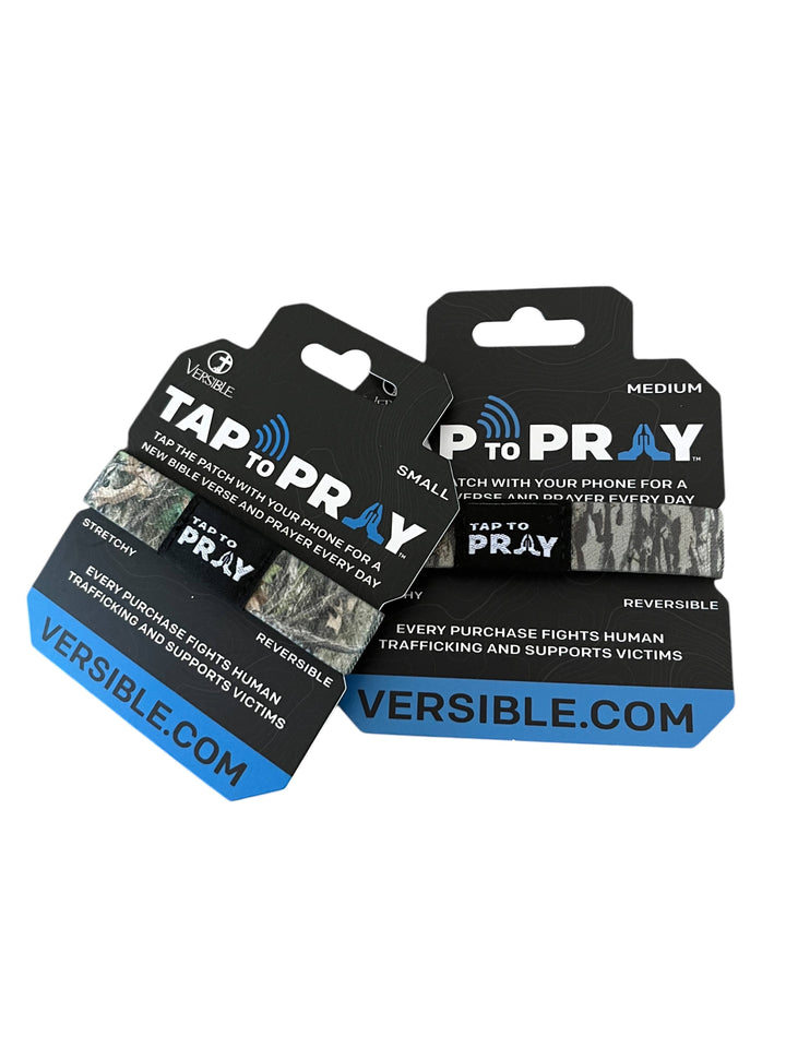 Versible - Tap To Pray™ Wristbands - Forest &amp; Tree Bark Camo