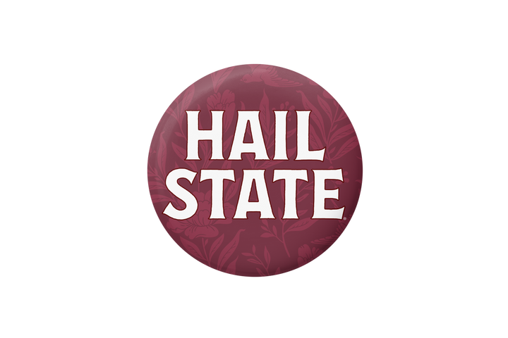 Mississippi State Hail State Floral Button