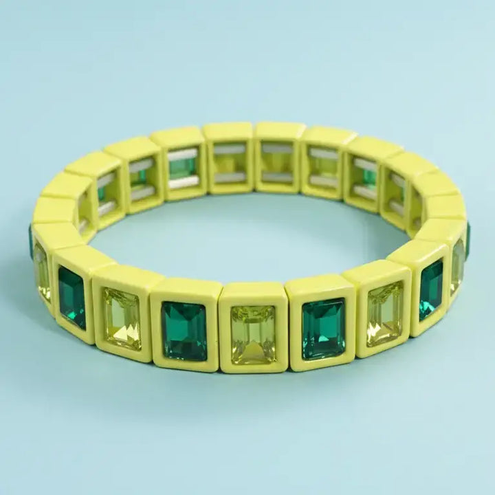 Taylor Elliott Designs - Enamel Stretch Bracelet - Small Gems - Penelope -