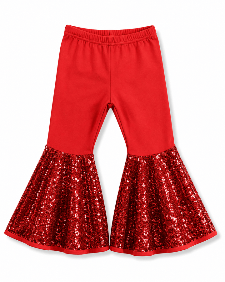 ILTEX Apparel - Bell Bottom Red Sequin Pants