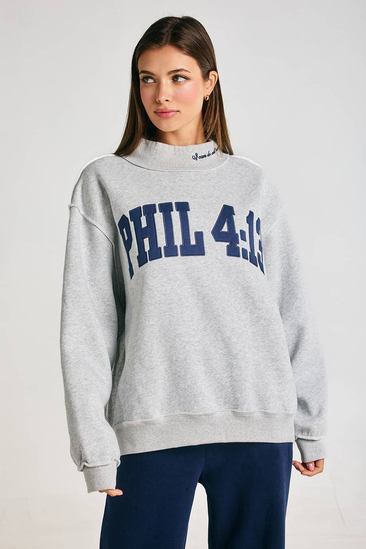BUCKETLIST INC - IT2594E-PHIL413 | PHIL 4:13 Mock-Neck Sweatshirt