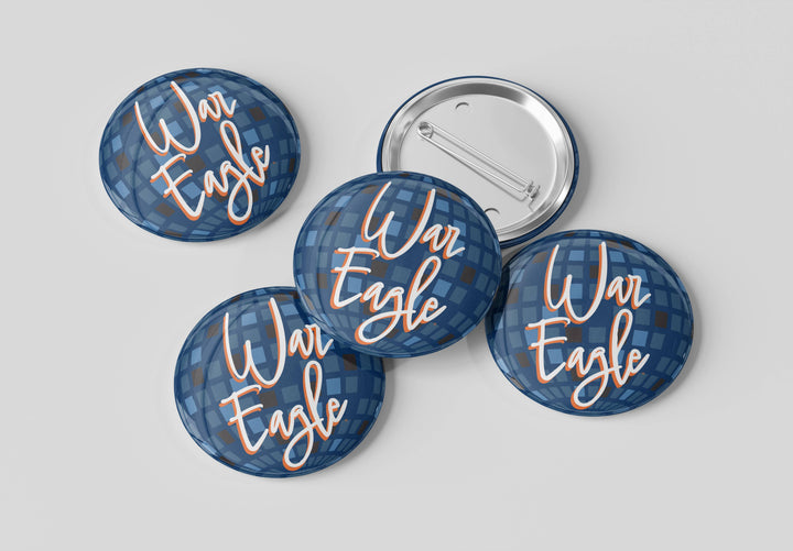 Auburn War Eagle Disco Button