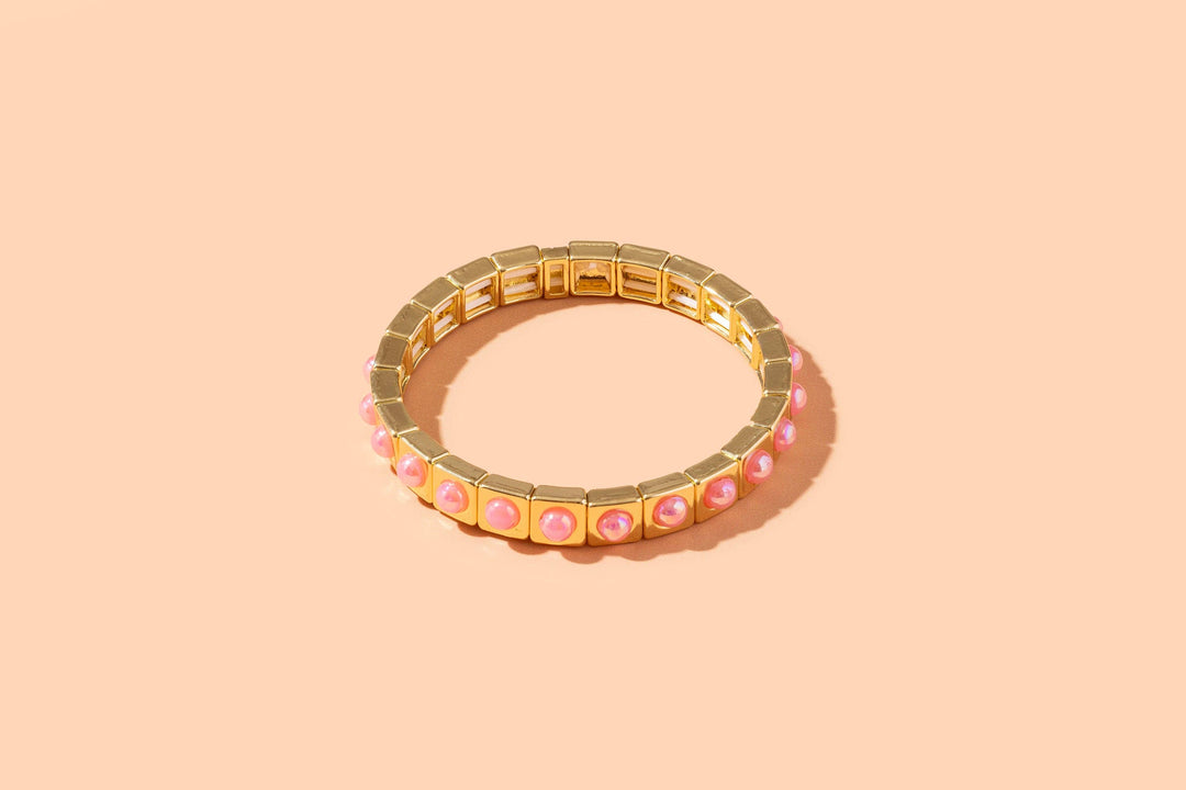 Taylor Elliott Designs - Enamel Stretch Bracelet - Earth Tone Colors -