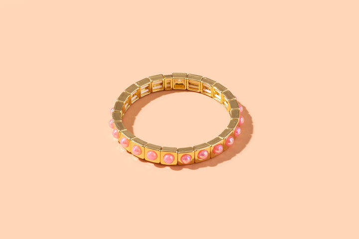Taylor Elliott Designs - Enamel Stretch Bracelet - Earth Tone Colors -