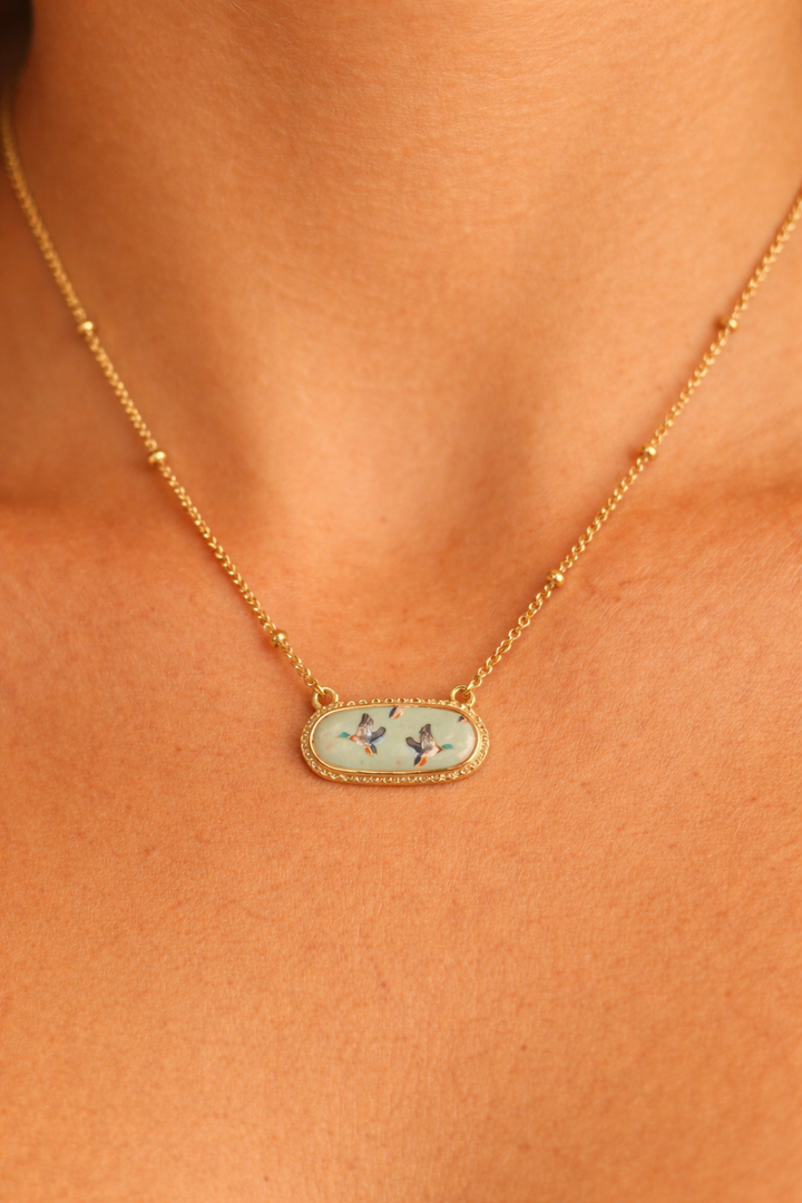 The Front Porch Label - Green Duck Necklace