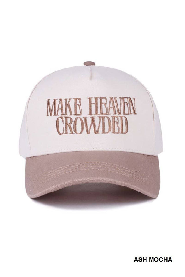 Make Heaven Crowded Two-tone Canvas Cotton Cap