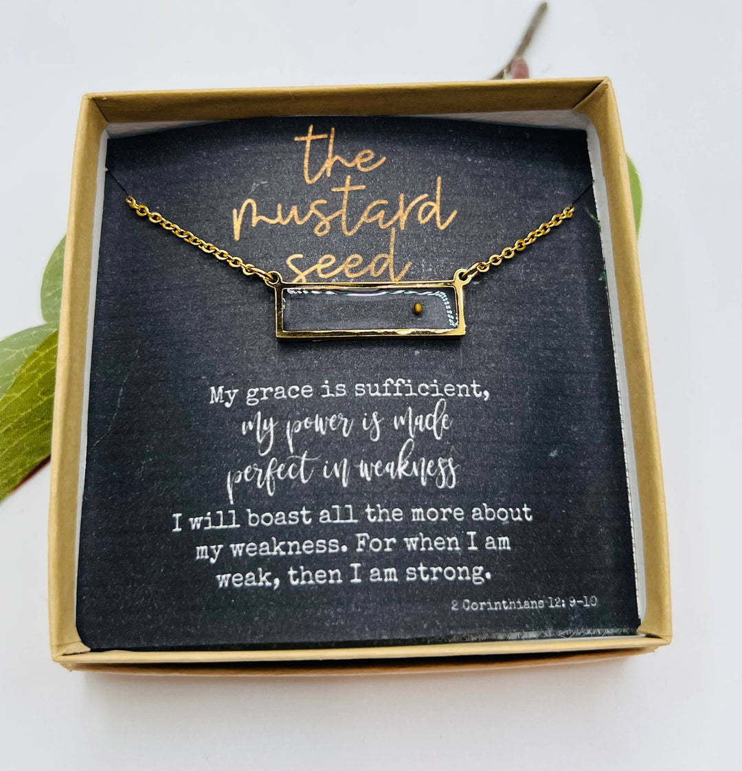 Mustard Seed Necklace, Faith Gift, Encouragement Gift