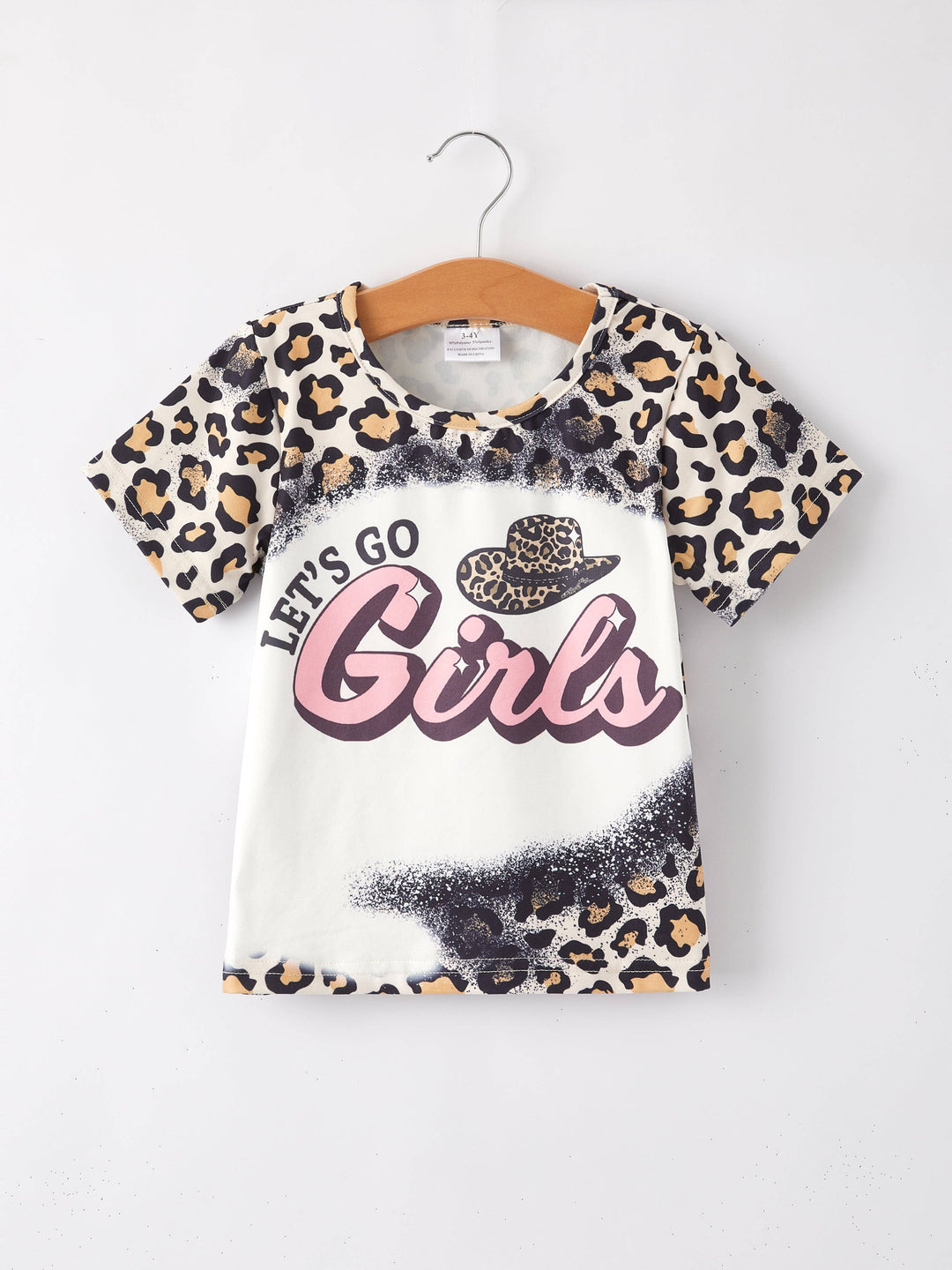 Baby Girl  Bleached Short Sleeve T-shirt Top