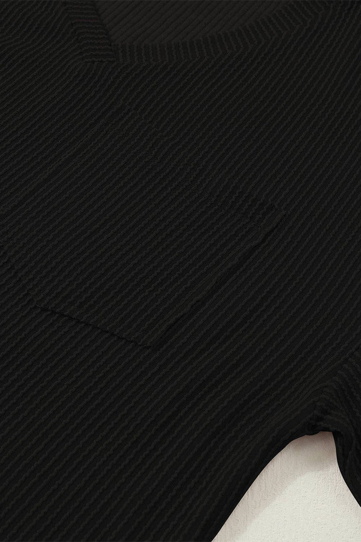 Corded V Neck