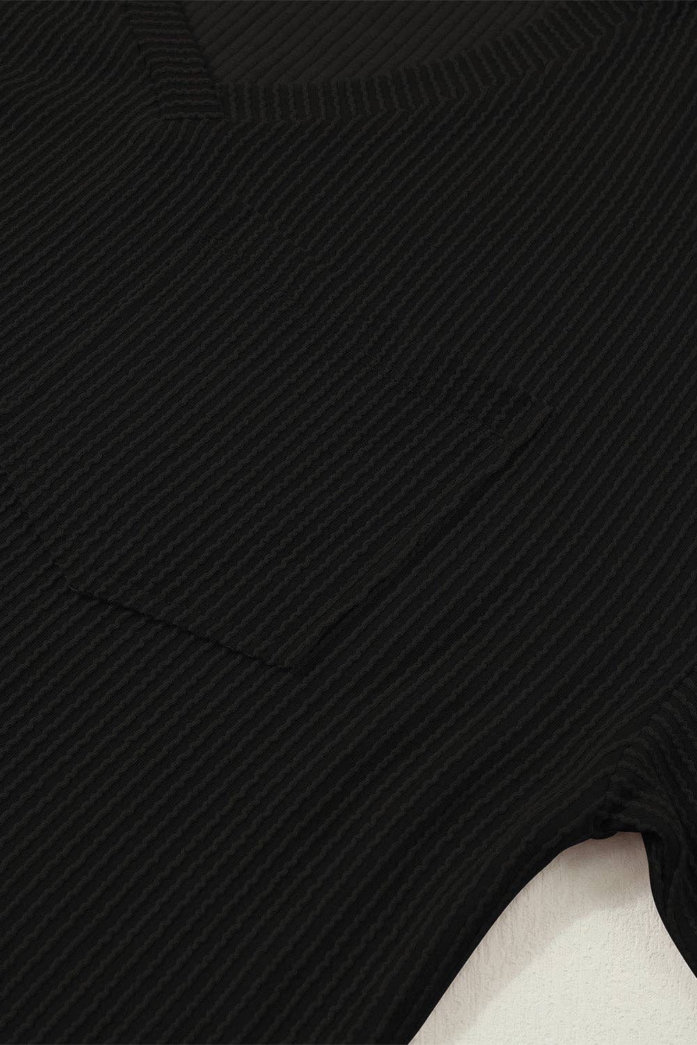 Corded V Neck