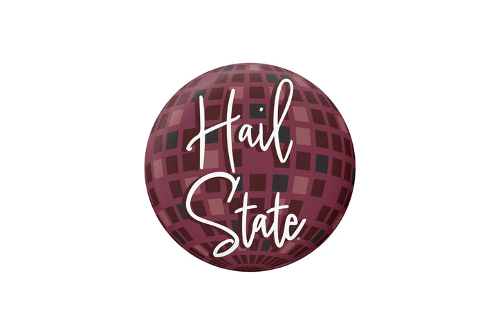 Mississippi State Hail State Disco Button