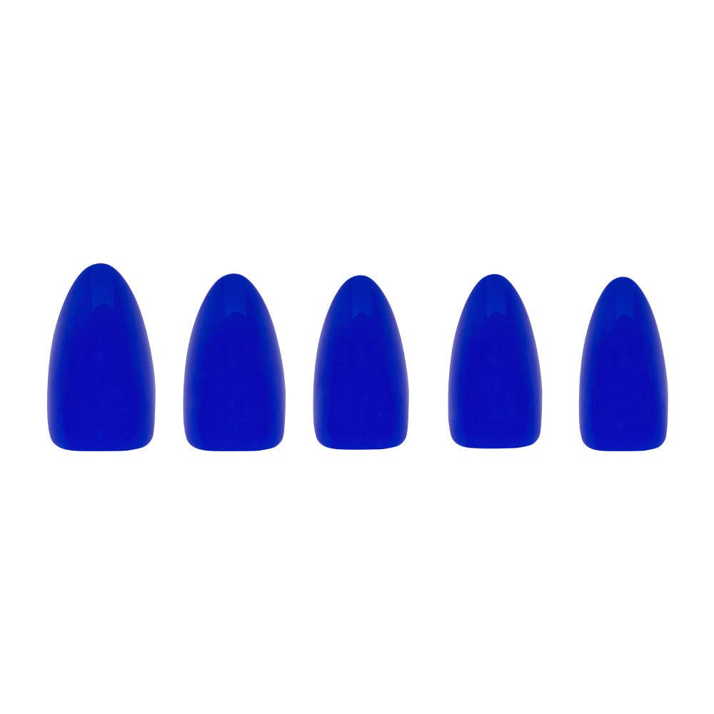 Glamnetic - Cobalt Blue Press-On Nails | Solid Nail| Short Almond Length