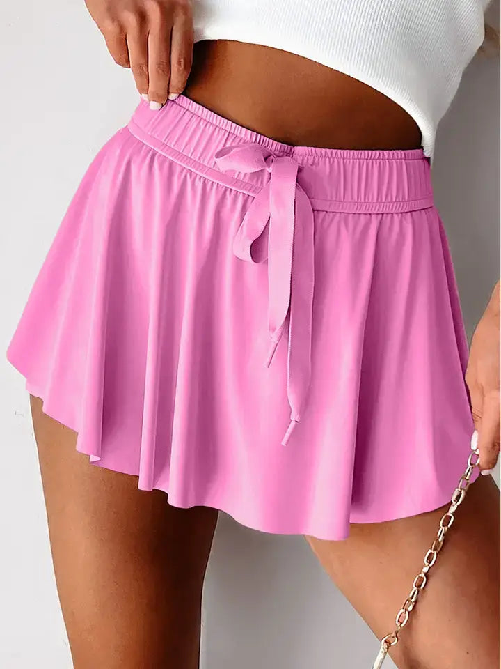 Drawstring Tennis Skorts